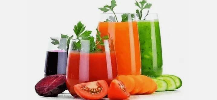 Diet japanese vegetable juice and fruits