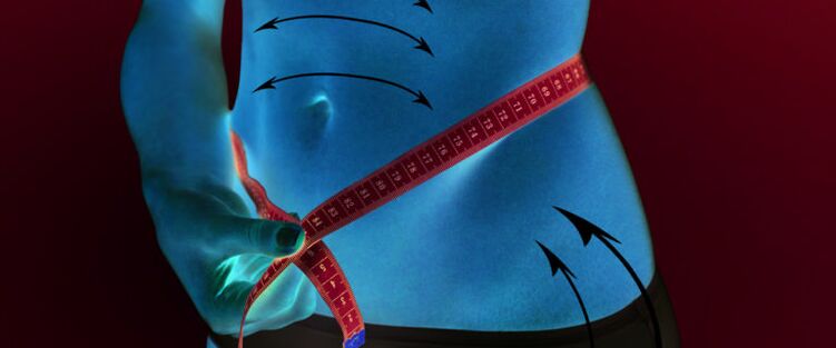 reduction of subcutaneous fat on the abdomen and sides as a result of weight loss in a week