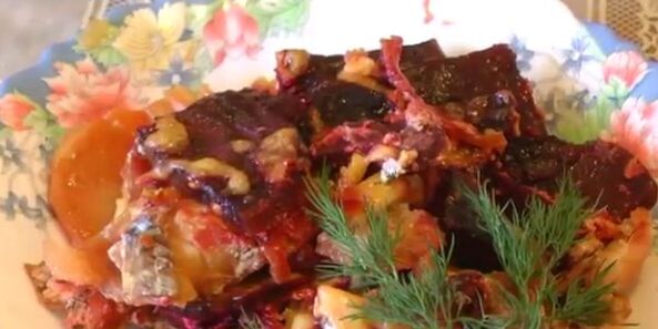 Roasted Pollock Fillet with Beetroot for the Dukan Diet